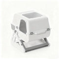 Semi-Automatic Cat Litter Box, 3-Second Quick Clean Flip & Pull Litter Box with Sieve Tray