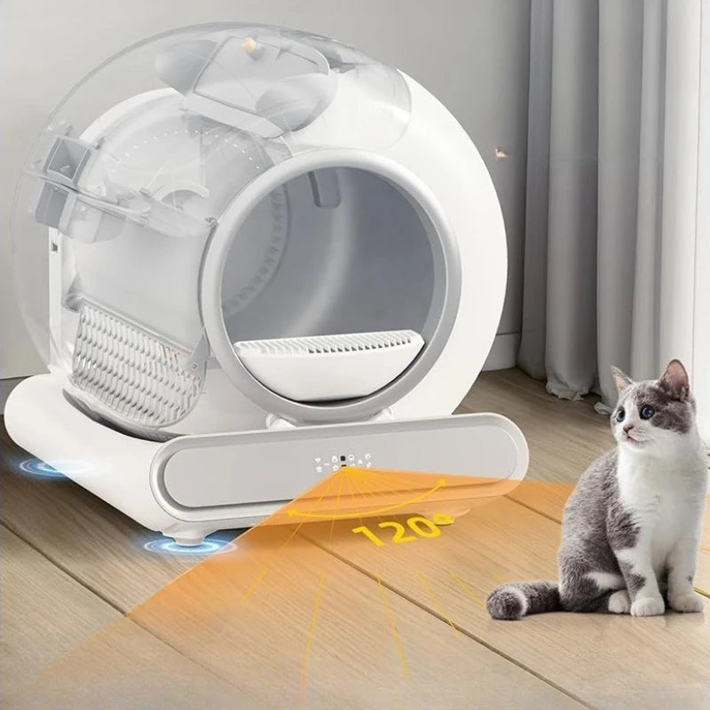 New Automatic Smart Cat Litter Box Automatic Cleaning and Deodorizing Cat Toilet Large Capacity Fully Enclosed Cat Litter Box